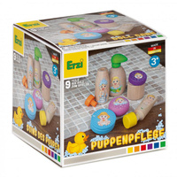 Kosmetyki dla lalki do pielęgnacji Erzi 21505 zestaw drewnianych akcesoriów