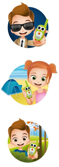 Nauka i zabawa dla dzieci Walkie-Talkie Junior zasięg 2 km TW03 Buki