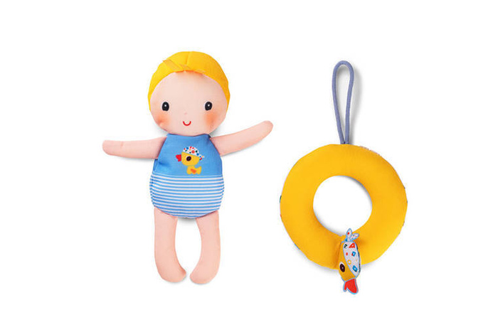 Laleczka do kąpieli z kółkiem w komplecie zabawa w wodzie Gaspard 83423 Lilliputiens