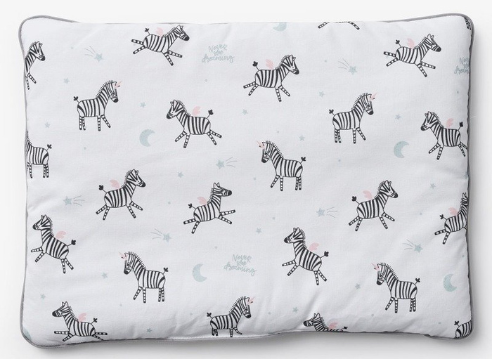 Biały komplet pościeli z wypełnieniem i poduszką Pinio Zebry