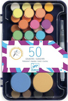 Paleta artysty - farby gwaszowe 53 kolory DJ09784- Djeco, farby dla dzieci 