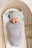 Lekki dzianinowy kocyk Mgiełka szary LL3141-Lullalove kocyki dla dzieci