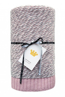 Oddychający koc bawełniany z wełną Różowy LL4834-Lullalove, kocyki dla dzieci