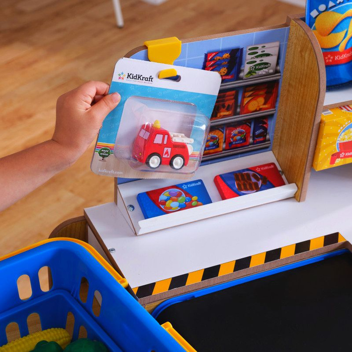 Drewniana kasa samoobsługowa ze skanerem do zabawy w sklep dla dzieci KidKraft KK20258