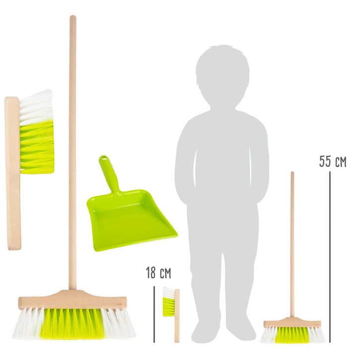 Miotła zmiotka szufelka zielony zestaw do sprzątania 11767-Small Foot