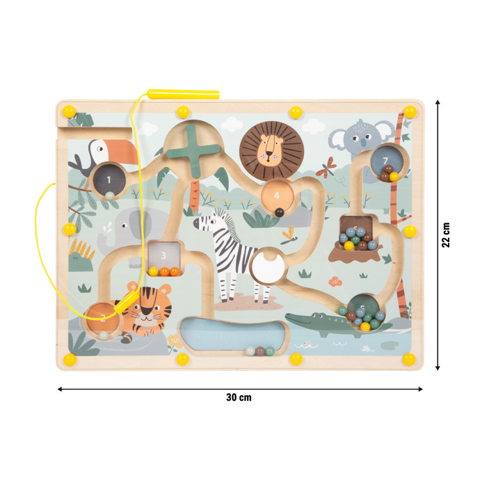 Labirynt magnetyczny dla dzieci Safari Small Foot 12732 drewniane zabawki