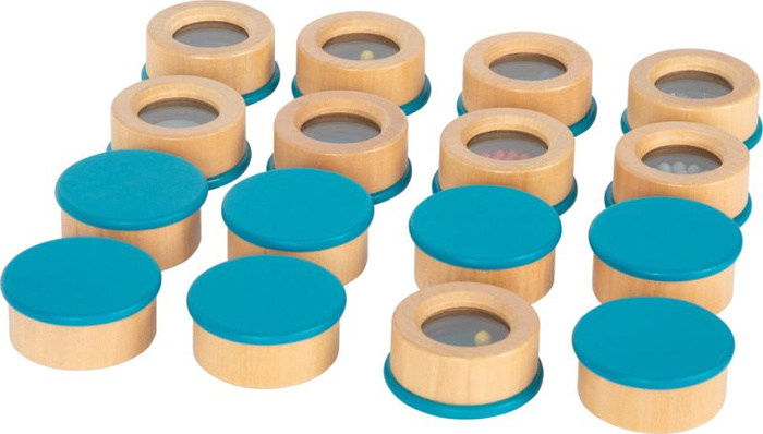 Memo dźwiękowe Sensory posłuchaj dźwięku drewniane pojemniki 12468 Small Foot pamięciowa zabawka muzyczna