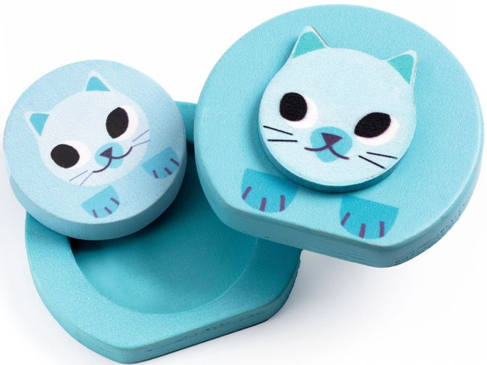 Drewniana układanka magnetyczna Farma Djeco DJ06446 klocki dla dzieci