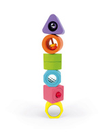 Układanka drewniana Puzzle sensoryczne Kształty i dźwięki, J05332-Janod, zabawki edukacyjne