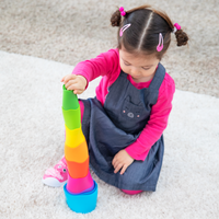 Kolorowe klocki cylindryczne do układania Wieża SpiroKu Fat Brain Toys FA318-1