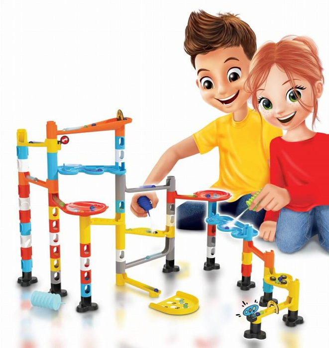 Kulodrom z kulkami dla dzieci WYŚCIG PM858-Buki, zabawki konstrukcyjne