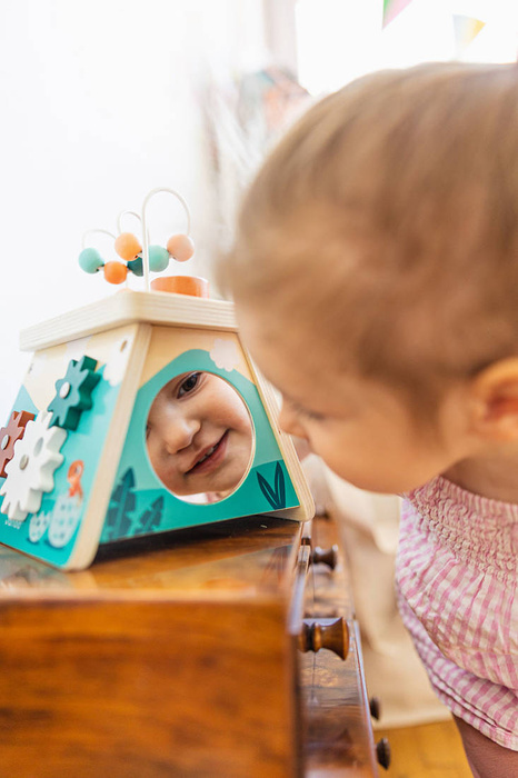 Wielofunkcyjny wulkan kostka edukacyjna Dinozaury Janod J05827