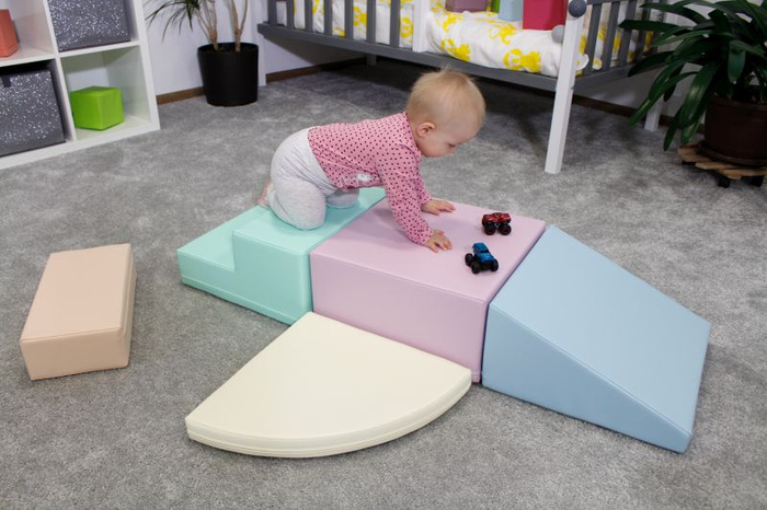 Klocki piankowe IGLU Soft Play Corner Climber pastelowy SET_06_02 domowy plac zabaw