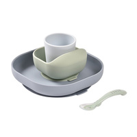 Silikonowe naczynia dla dzieci Zestaw z przyssawką Jungle Beaba 913472