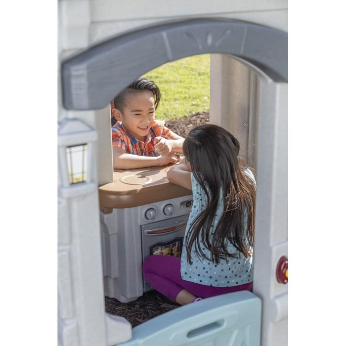 Domek Zamek 2w1 STEP2 4133KR Plac zabaw ze zjeżdżalnią dla dzieci do kreatywnej zabawy