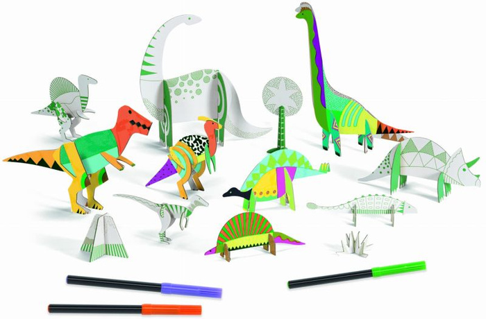 Zestaw kreatywny zrób to sam Dinozaury 3D Djeco DJ08004