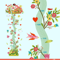 Miarka wzrostu naklejana na ścianę Zaczarowany Ogród DD4041-Djeco, miarki wzrostu dla dzieci