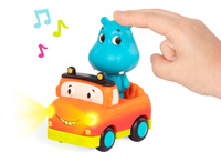 Zestaw 3 miękkich autek sensorycznych z efektem dźwiękowym i świetlnym Light Up Cars LB5014Z B.toys