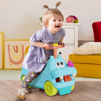 Jeździk dla dzieci hipopotam z klockami Locbloc Hippo B.Toys BX2312 zestaw interaktywny