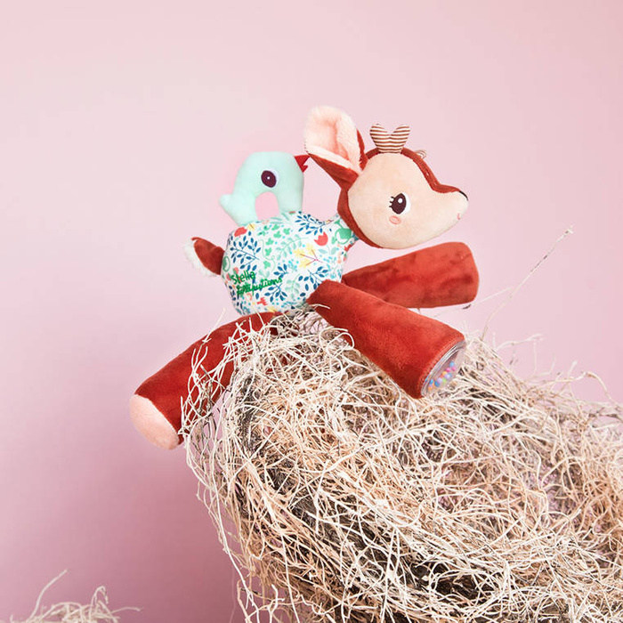 Przytulanka dźwiękowa aktywizująca galopująca Sarenka Stella 83468 Lilliputiens