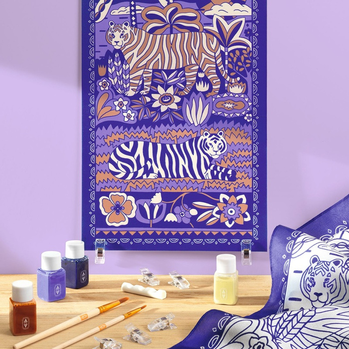 Zestaw artystyczny dla dorosłych Atelier Grands Augustins Atelier10 malowanie na jedwabiu Djeco GA10010