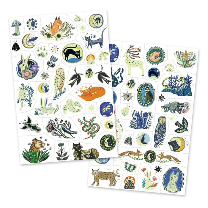 Tatuaże świecące w ciemności Las nocą Djeco DJ09618