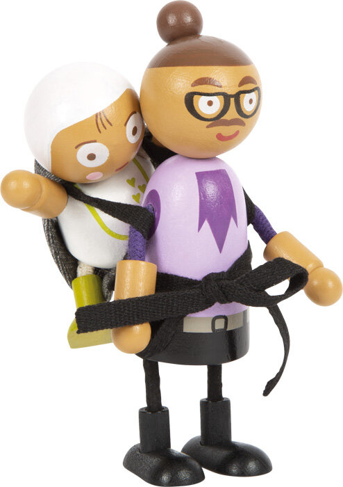 Drewniane giętkie lalki 8 osobowa Rodzina z dzieckiem Small Foot 12426