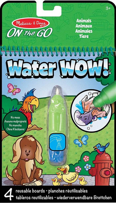 Wodna kolorowanka Water Wow Zwierzęta 15376 - Melissa & Doug, książeczki wielokrotnego użytku