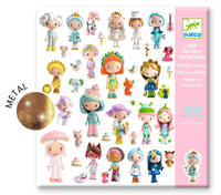 Naklejki dla dzieci z metalowym połyskiem Świat Tinyly 160 el Djeco DJ09286