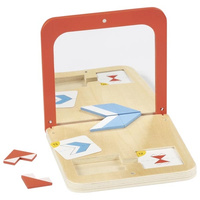 Drewniana układanka logiczna Mirror Magic Symetrie Goki 56296 gry logiczne dla dzieci