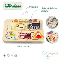 Drewniana tablica labirynt sensoryczny Farma 83339 Lilliputiens