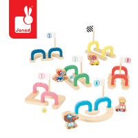 Drewniana gra w kulki marmurki Wyścig z przeszkodami Applepop J03357 Janod