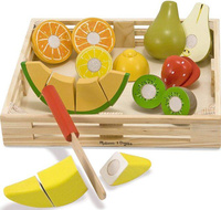 Cutting Fruit drewniane owoce do krojenia 14021-Melissa & Doug, zabawy w kuchnie dla dzieci