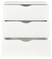 OUTLET Drewniana biała komoda z szufladami Sowy, meble do pokoju dziecka