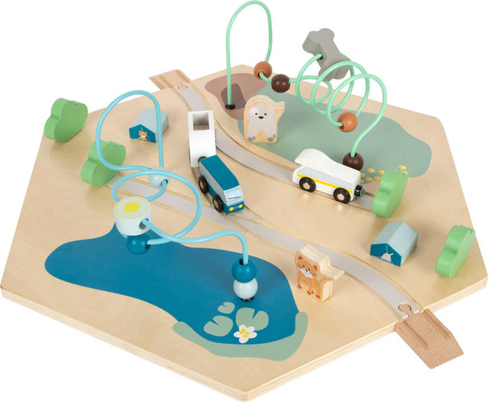 OUTLET Drewniana kostka edukacyjna aktywizująca Pies i kot 12231-SFEZC-Small Foot, zabawki edukacyjne