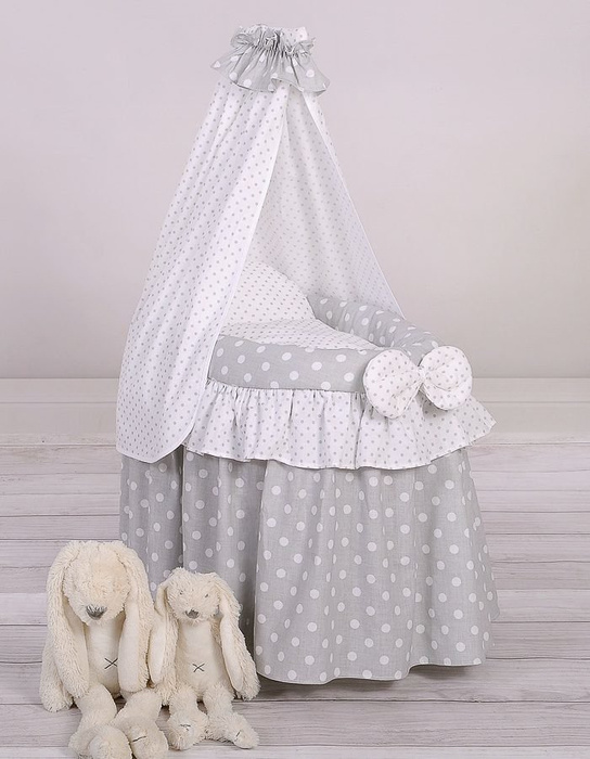 Kosz Mojżesza dla lalek Grey dot 2159583-My Sweet Baby, zabawki dla dziewczynek