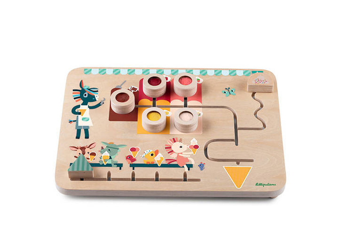 Drewniana tablica labirynt sensoryczny Lodziarnia 83378 Lilliputiens
