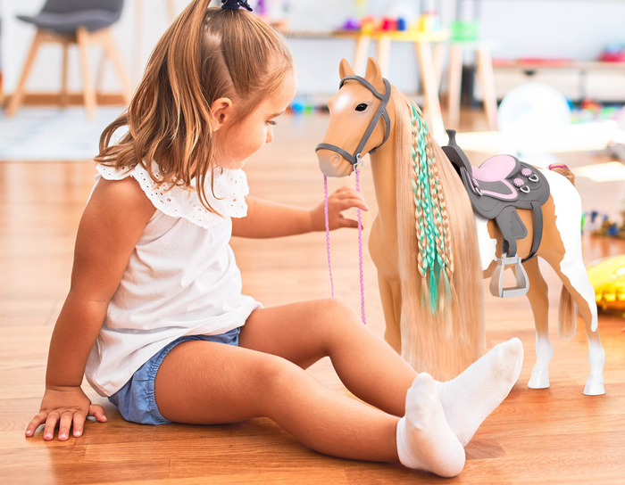 Duży koń 50 cm Palomino z akcesoriami do czesania i stylizacji Our Generation BD38030Z