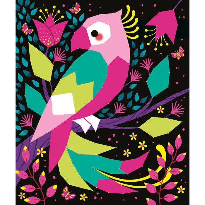 Zestaw kreatywny Przeplatanka 3D String art Zwierzęta dżungli 300 elementów Janod J07970