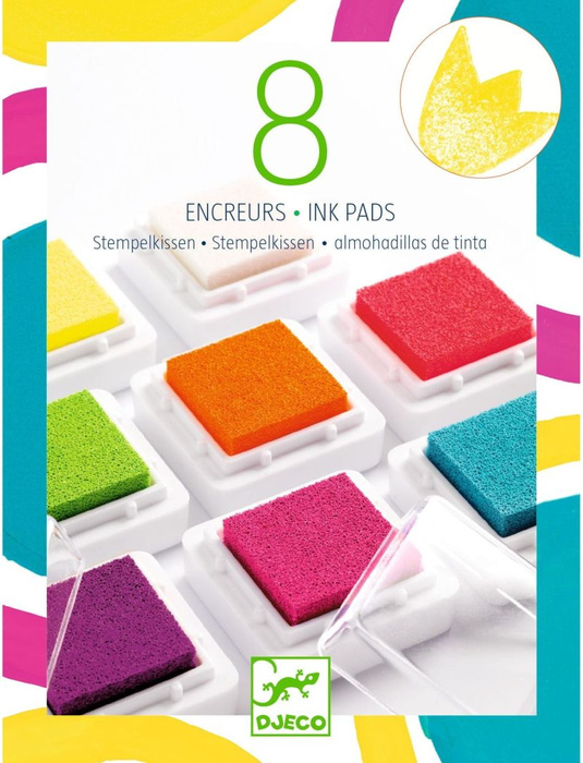 Zestaw poduszeczek z tuszami do pieczątek POP Djeco DJ09798