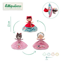 Pacynka na rękę 3w1 Czerwony Kapturek babcia lub wilk 83411 Lilliputiens