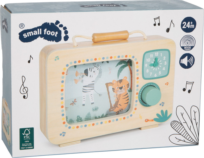 Pozytywka dla dzieci Dino Small Foot 12628 drewniane pozytywki dla dzieci