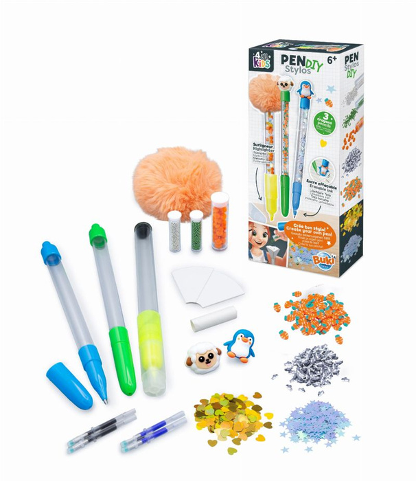 Zestaw diy dla dzieci długopisy i mazak Zwierzątka Buki FK009