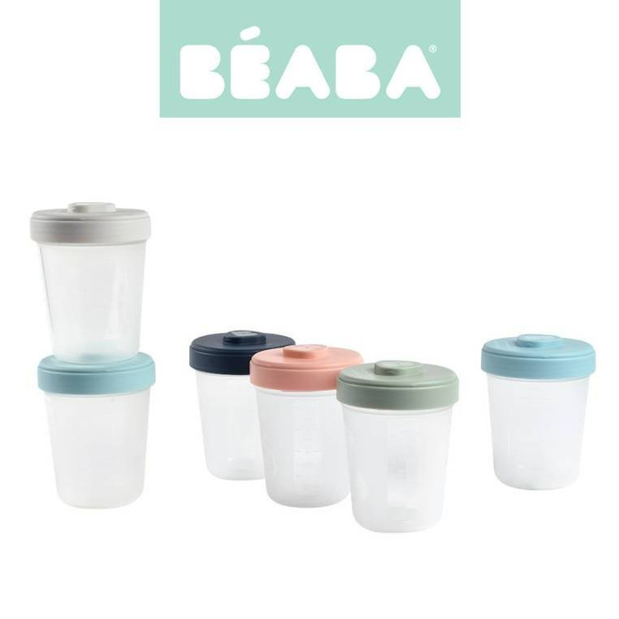 Zestaw słoiczków do porcjowania i przechowywania jedzenia Clip 6 szt x 250 ml Beaba 913499