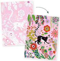 Obrazy do kolorowania w teczce Dżungla Djeco DJ08690 komplet 3 dużych obrazów