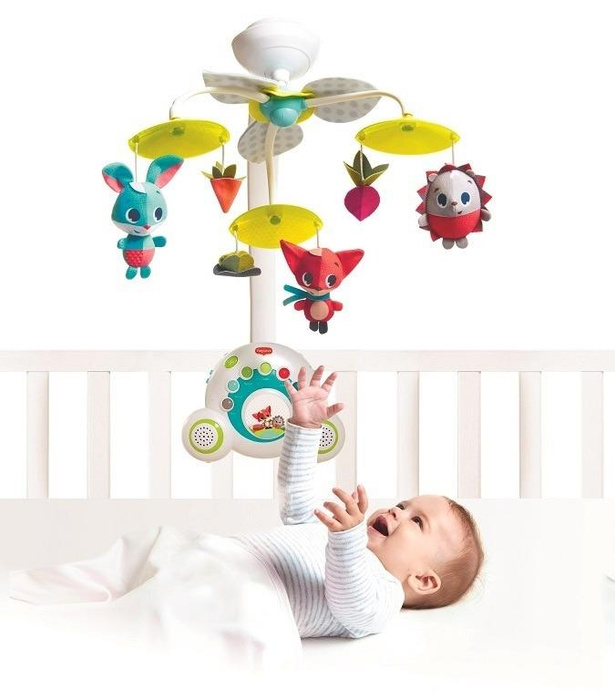 Karuzela z pozytywką i projektorem Tiny Love TL1304806830 dla niemowląt Rośnij z muzyką Zabawa na łące