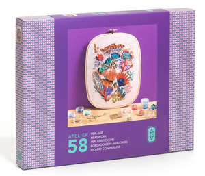Zestaw do haftu koralikowego z akcesoriami dla dzieci i dorosłych AGA Atelier 58 Djeco GA10058