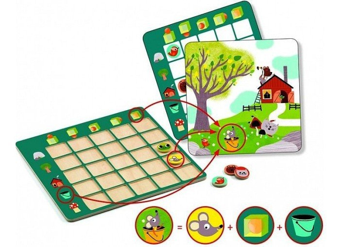 Orientacja w terenie, Topologix - nauka poprzez zabawę, Eduludo, DJ08354-Djeco, gry drewniane