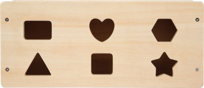 Sorter kształtów i kolorów z szufladkami i klockami Montessori Small Foot 12746 Drewniane zabawki dla dzieci