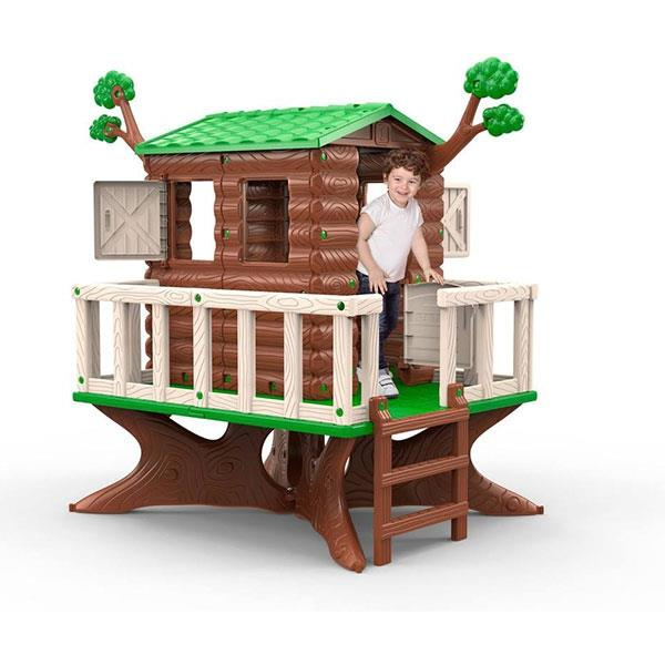 Podwyższony Domek ogrodowy na drzewie FEBER 13533 dla dzieci do zabawy ma świeżym powietrzu House on The Tree